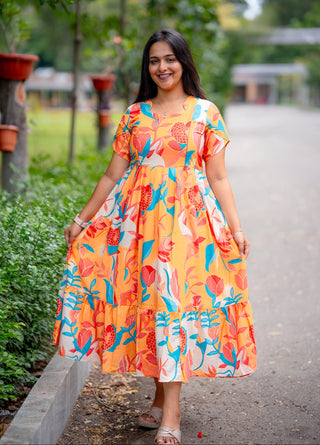 SUMMER BREEZE | MATERNITY GEORGETTE MAXI ANKLE LENGTH