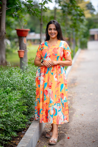 SUMMER BREEZE | MATERNITY GEORGETTE MAXI ANKLE LENGTH