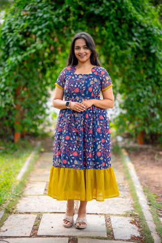 TWINING FLORA | MATERNITY GEORGETTE MAXI ANKLE LENGTH