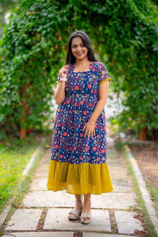 TWINING FLORA | MATERNITY GEORGETTE MAXI ANKLE LENGTH
