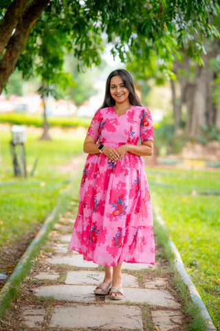SPLASH | MATERNITY GEORGETTE MAXI ANKLE LENGTH