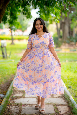 LOVELY FLOWERS | MATERNITY GEORGETTE MAXI ANKLE LENGTH