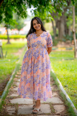 LOVELY FLOWERS | MATERNITY GEORGETTE MAXI ANKLE LENGTH