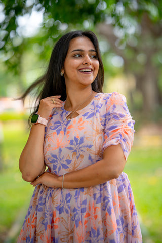 LOVELY FLOWERS | MATERNITY GEORGETTE MAXI ANKLE LENGTH