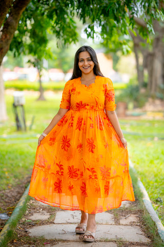 SUNLIT | MATERNITY GEORGETTE MAXI ANKLE LENGTH