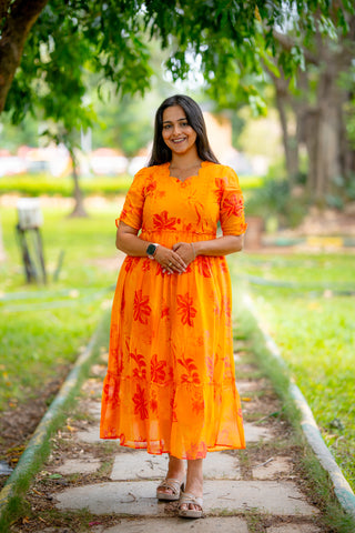 SUNLIT | MATERNITY GEORGETTE MAXI ANKLE LENGTH