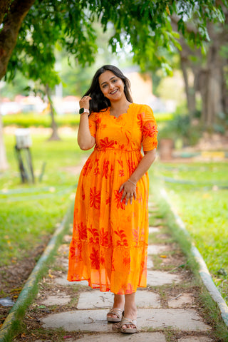 SUNLIT | MATERNITY GEORGETTE MAXI ANKLE LENGTH