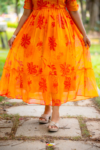 SUNLIT | MATERNITY GEORGETTE MAXI ANKLE LENGTH