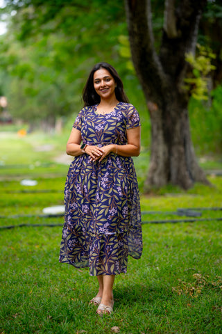 LEAFY GARDEN | MATERNITY GEORGETTE MAXI ANKLE LENGTH