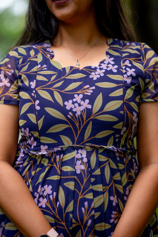 LEAFY GARDEN | MATERNITY GEORGETTE MAXI ANKLE LENGTH