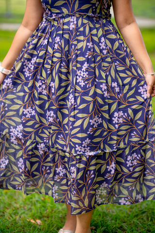 LEAFY GARDEN | MATERNITY GEORGETTE MAXI ANKLE LENGTH