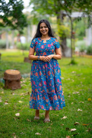 BLOOMY BIRDS | MATERNITY GEORGETTE MAXI ANKLE LENGTH