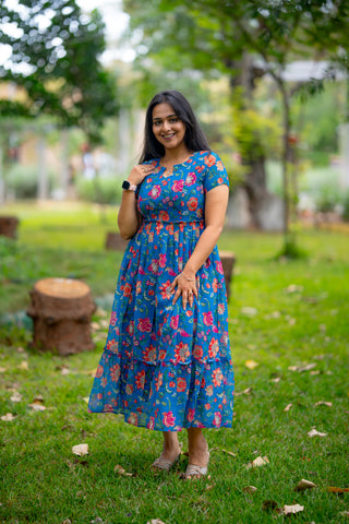 BLOOMY BIRDS | MATERNITY GEORGETTE MAXI ANKLE LENGTH