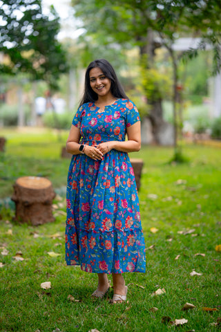 BLOOMY BIRDS | MATERNITY GEORGETTE MAXI ANKLE LENGTH