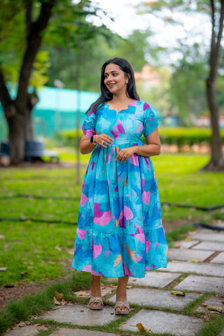 WATERCOLOUR BLOCK | MATERNITY MAXI ANKLE LENGTH