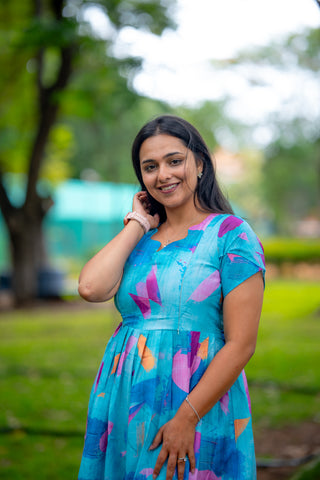 WATERCOLOUR BLOCK | MATERNITY MAXI ANKLE LENGTH