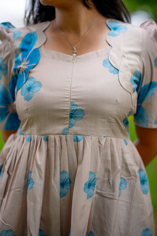 MIST BLUE GARDEN | MATERNITY MAXI ANKLE LENGTH