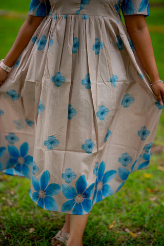 MIST BLUE GARDEN | MATERNITY MAXI ANKLE LENGTH