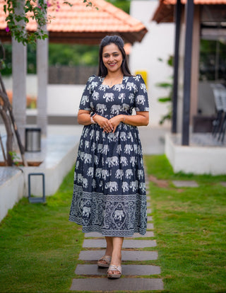 CLASSIC ELEPHANT | MATERNITY MAXI ANKLE LENGTH