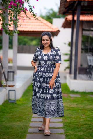 CLASSIC ELEPHANT | MATERNITY MAXI ANKLE LENGTH