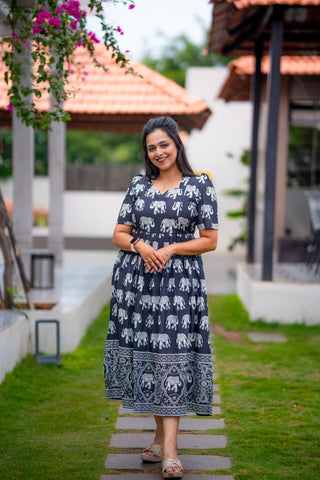 CLASSIC ELEPHANT | MATERNITY MAXI ANKLE LENGTH