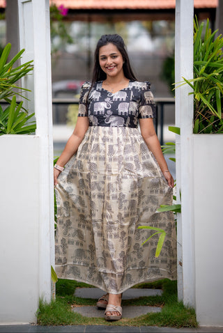 HERITAGE ELEPHANT | MATERNITY MAXI FULL LENGTH