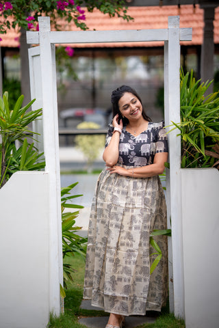 HERITAGE ELEPHANT | MATERNITY MAXI FULL LENGTH