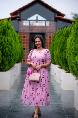 PANDA LOVE | MATERNITY GEORGETTE MAXI ANKLE LENGTH