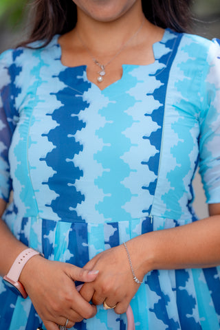 AQUA TIDE || MATERNITY GEORGETTE MAXI ANKLE LENGTH
