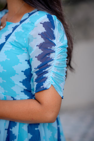 AQUA TIDE || MATERNITY GEORGETTE MAXI ANKLE LENGTH