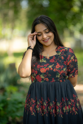 CRIMSON ROSE | MATERNITY GEORGETTE MAXI ANKLE LENGTH