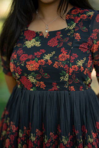 CRIMSON ROSE | MATERNITY GEORGETTE MAXI ANKLE LENGTH