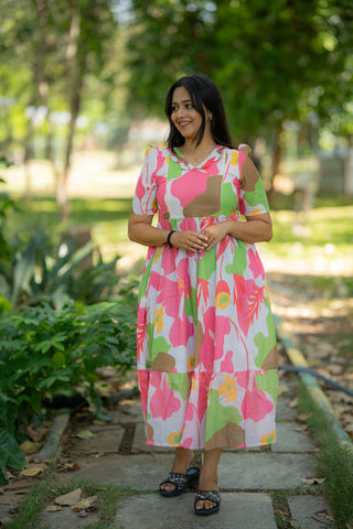 COLOURFUL WILDFLOWER | MATERNITY MAXI ANKLE LENGTH
