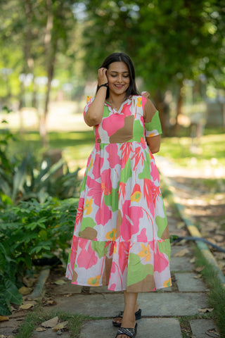 COLOURFUL WILDFLOWER | MATERNITY MAXI ANKLE LENGTH