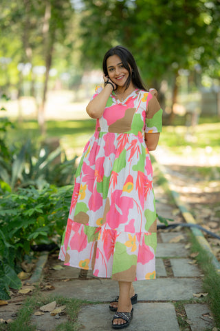 COLOURFUL WILDFLOWER | MATERNITY MAXI ANKLE LENGTH