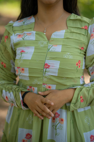 PISTA CHECKS | MATERNITY GEORGETTE MAXI ANKLE LENGTH