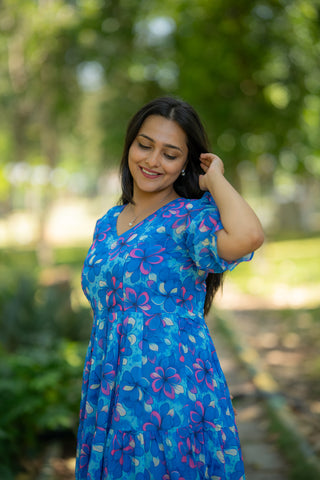 SWRIL FLOWERS | MATERNITY GEORGETTE MAXI ANKLE LENGTH