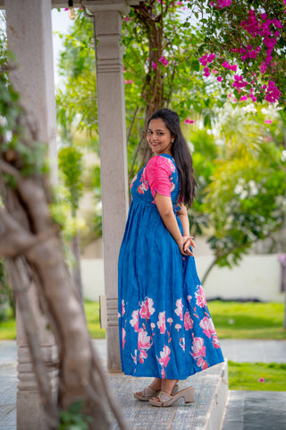 PINK DOTTED | MATERNITY MAXI FULL LENGTH