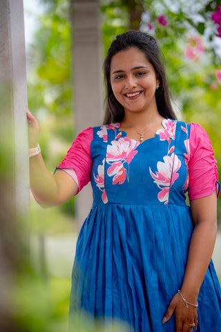 PINK DOTTED | MATERNITY MAXI FULL LENGTH
