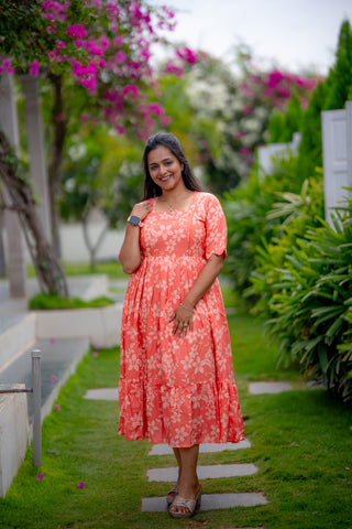 EMPIRE FLORAL | MATERNITY GEORGETTE MAXI ANKLE LENGTH