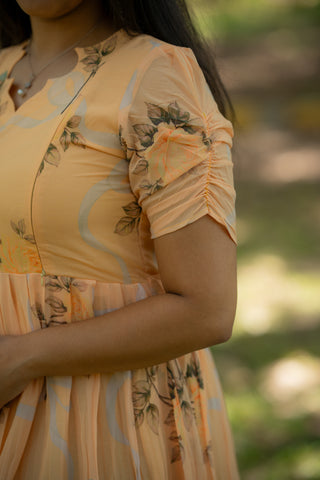 DUAL ROSE | MATERNITY GEORGETTE MAXI ANKLE LENGTH