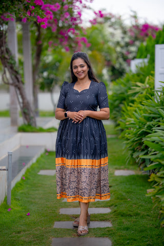 DOTTED FLORA | MATERNITY MAXI ANKLE LENGTH
