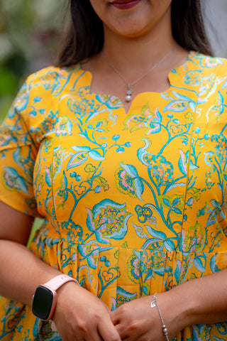 VINYL LEAVES | MATERNITY MAXI ANKLE LENGTH