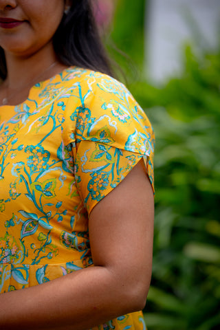 VINYL LEAVES | MATERNITY MAXI ANKLE LENGTH