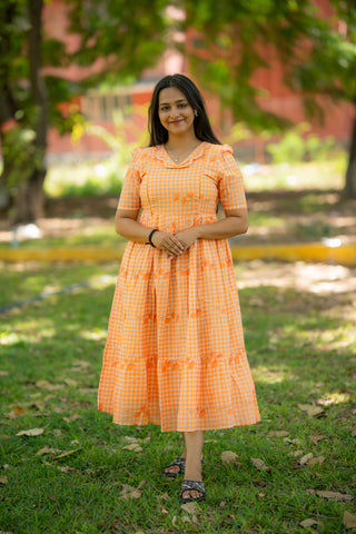 MARIGOLD CHECKS | MATERNITY MAXI ANKLE LENGTH