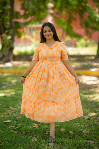 MARIGOLD CHECKS | MATERNITY MAXI ANKLE LENGTH