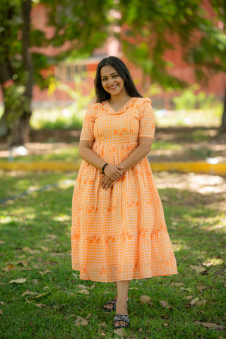 MARIGOLD CHECKS | MATERNITY MAXI ANKLE LENGTH