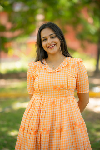 MARIGOLD CHECKS | MATERNITY MAXI ANKLE LENGTH