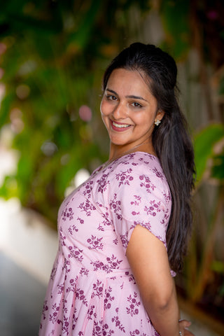 PASTEL BHUTTA | MATERNITY GEORGETTE MAXI ANKLE LENGTH