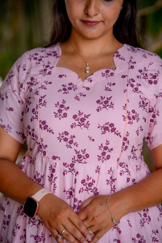 PASTEL BHUTTA | MATERNITY GEORGETTE MAXI ANKLE LENGTH